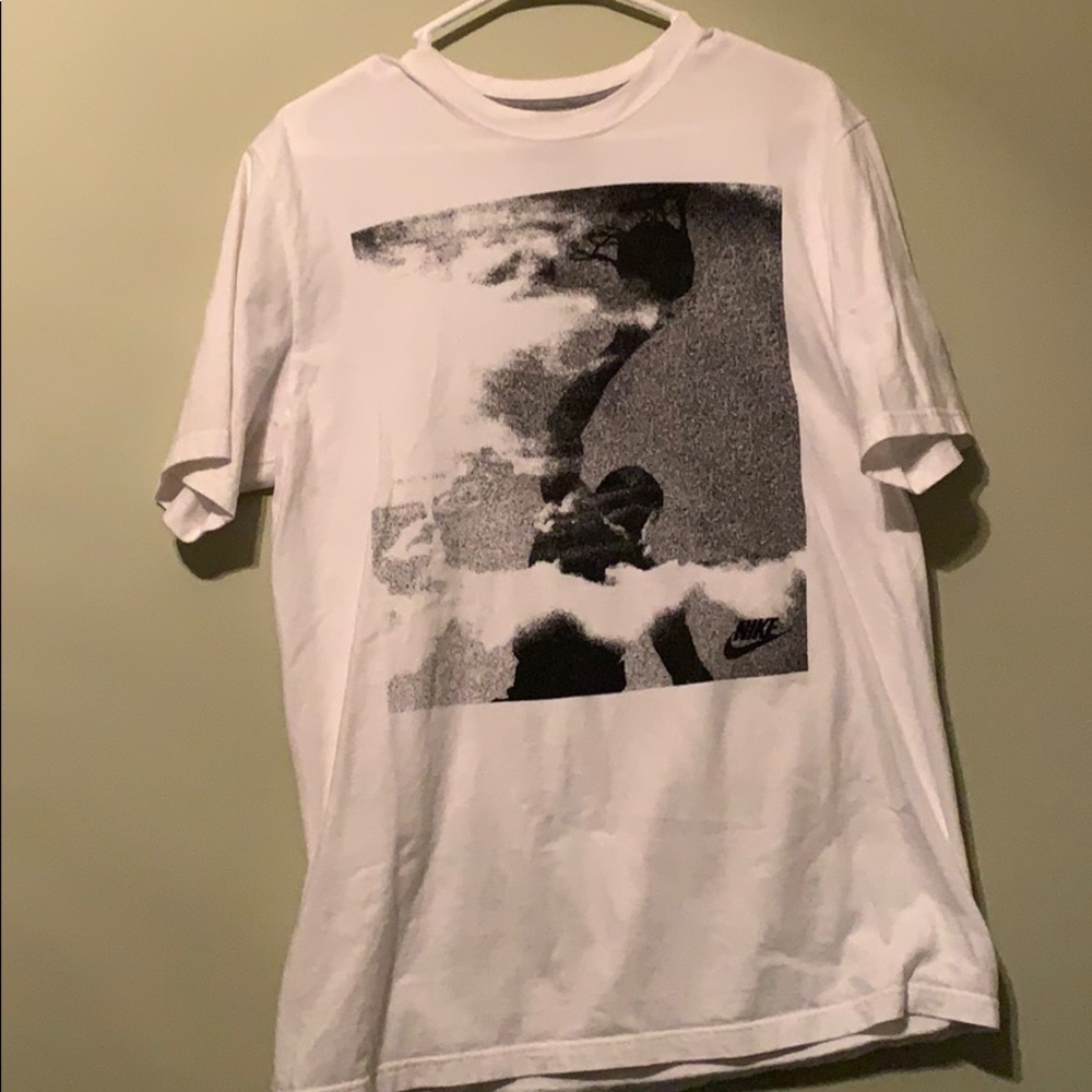 White and Black Basketball Nike Tee